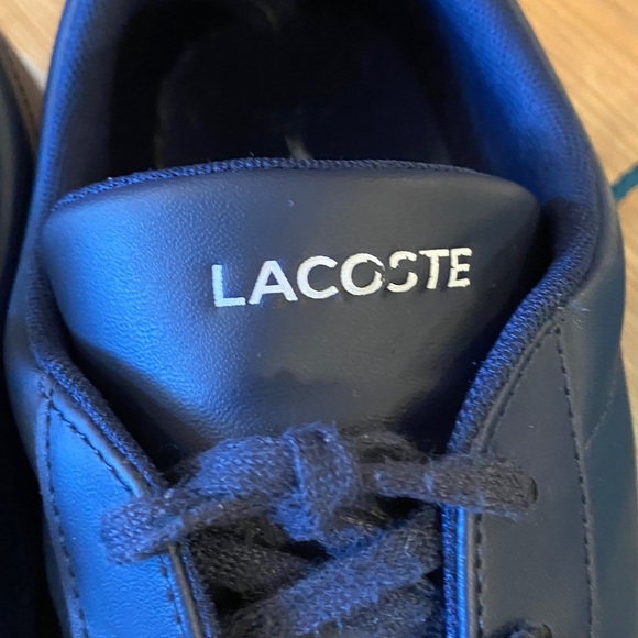 Lacoste Leather Sneakers in navy & white Size 12 - Picture 10 of 12